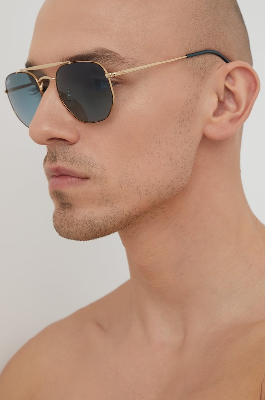 Ray-Ban – Okulary THE MARSHAL 0RB3648.91023M.54 złoty AA00