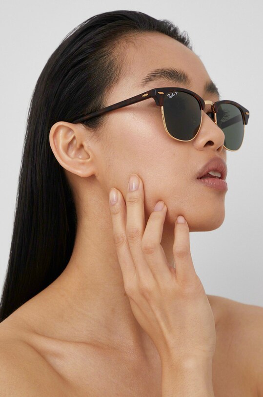 Doplnky Ray-Ban - Okuliare CLUBMASTER 0RB3016.990/58.51 hnedá