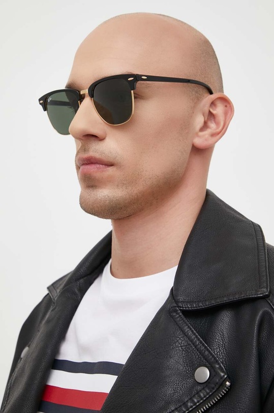 Ray-Ban occhiali da sole CLUBMASTER nero 0RB3016