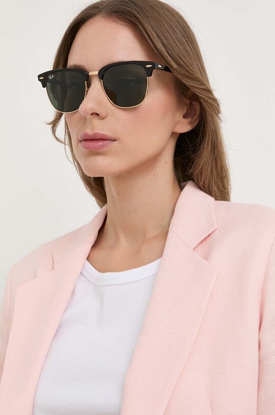 Akcesoria Ray-Ban okulary CLUBMASTER 0RB3016 czarny
