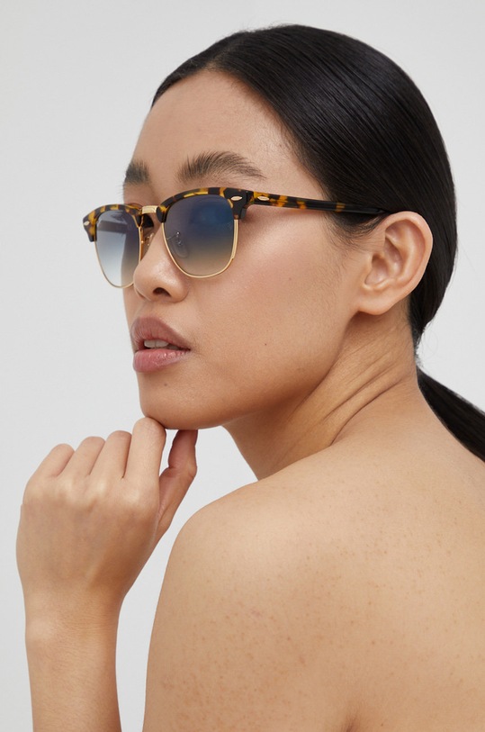 Ray-Ban okulary CLUBMASTER niebieski 0RB3016