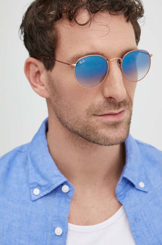 Sluneční brýle Ray-Ban ROUND METAL 0RB3447 zlatá AA00