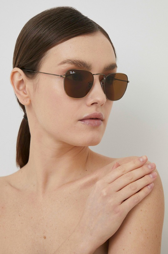 Ray-Ban okulary FRANK brązowy 0RB3857