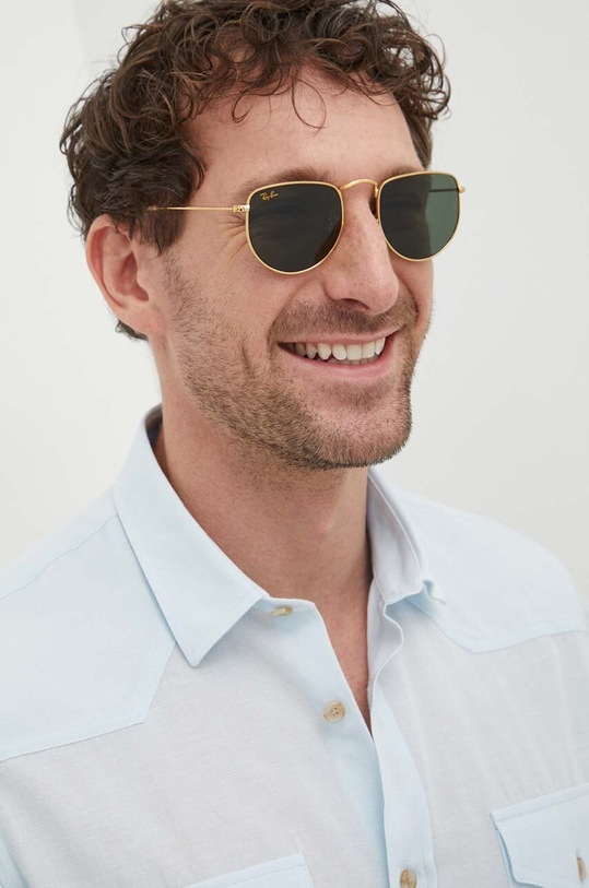 Ray-Ban okulary przeciwsłoneczne ELON 0RB3958 złoty AA00
