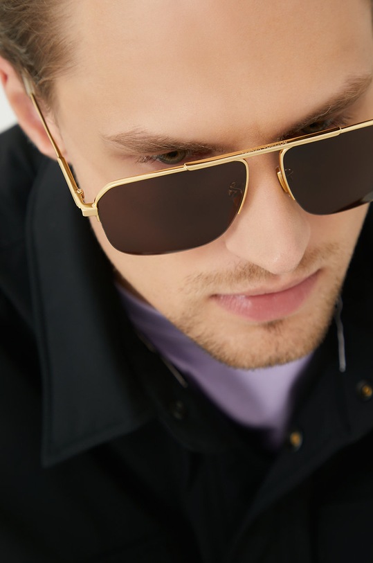 Bottega Veneta okulary przeciwsłoneczne złoty BV1149S
