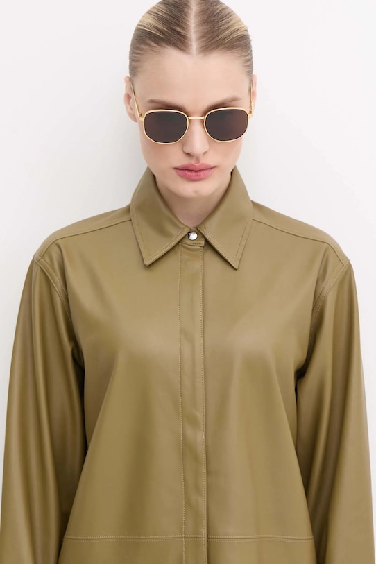 Bottega Veneta okulary przeciwsłoneczne jednolita złoty BV1160S