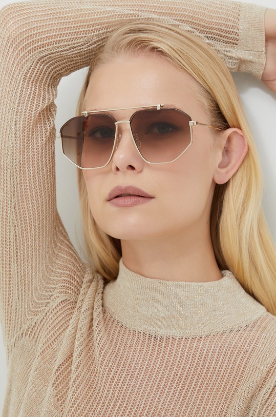 Accesorii Alexander McQueen ochelari de soare AM0337S aur