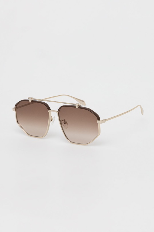 Alexander McQueen ochelari de soare uniforme aur AM0337S