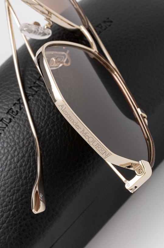 Alexander McQueen ochelari de soare aur AM0337S