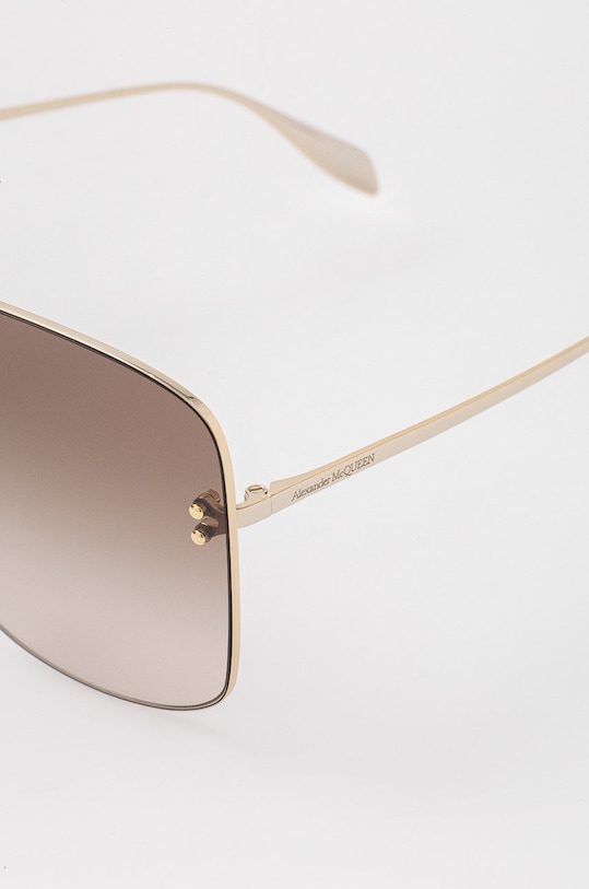 Alexander McQueen ochelari de soare aur AM0343S