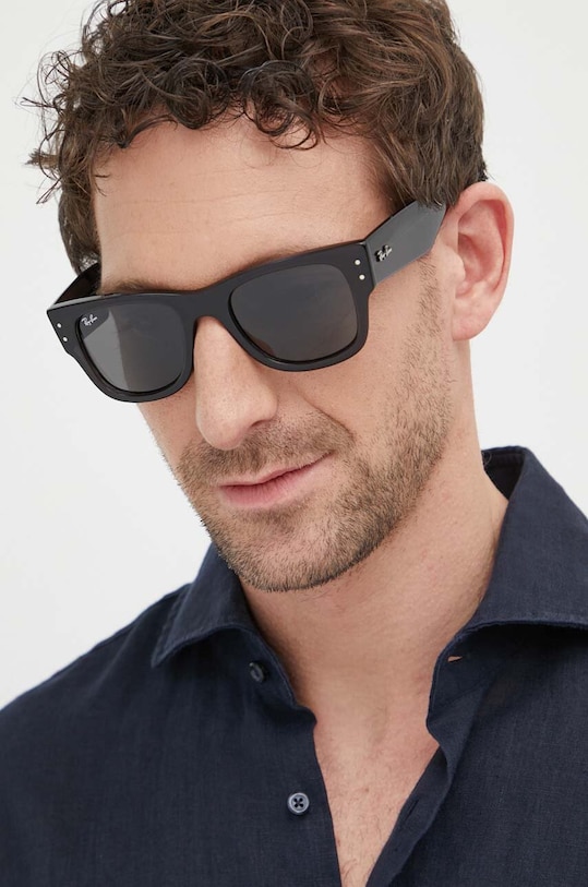 Ray-Ban okulary przeciwsłoneczne MEGA WAYFARER jednolita czarny 0RB0840S