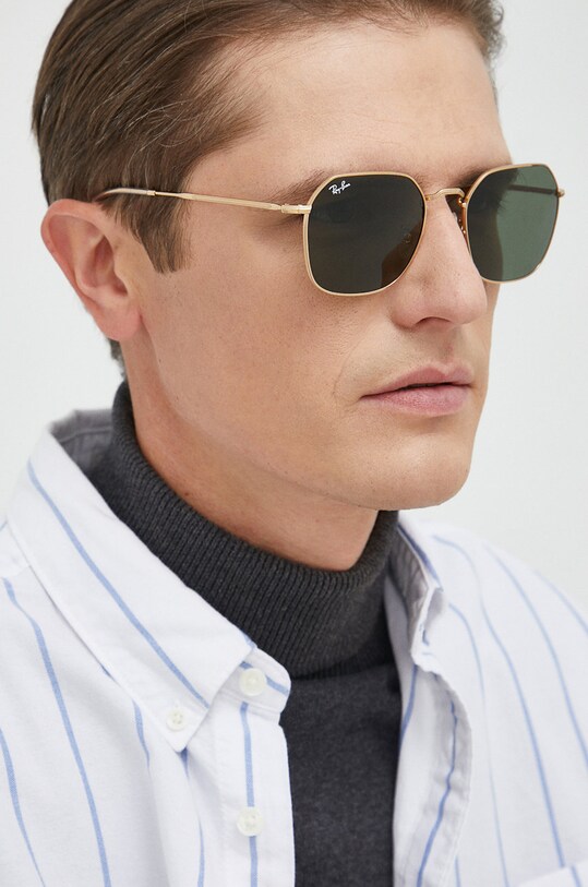 Akcesoria Ray-Ban okulary przeciwsłoneczne JIM 0RB3694.001.31 złoty