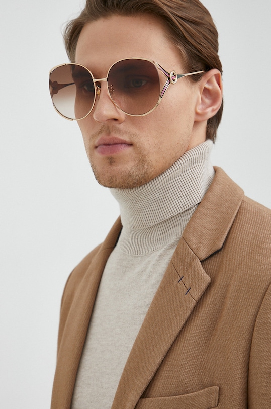 Akcesoria Gucci okulary przeciwsłoneczne GG0225S żółty