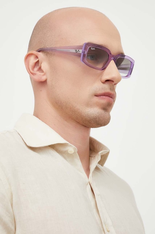 Γυαλιά ηλίου Ray-Ban 0RB4395 μωβ AA00