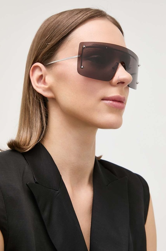 Akcesoria Alexander McQueen okulary przeciwsłoneczne AM0412S srebrny