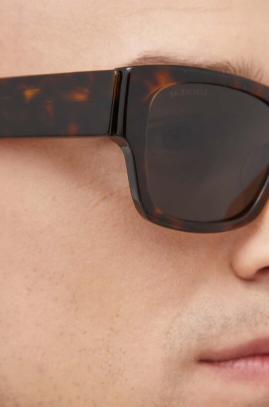 Balenciaga okulary przeciwsłoneczne brązowy BB0262SA