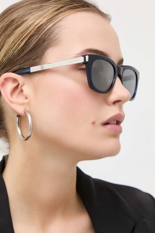 Akcesoria Saint Laurent okulary przeciwsłoneczne SL.582 granatowy