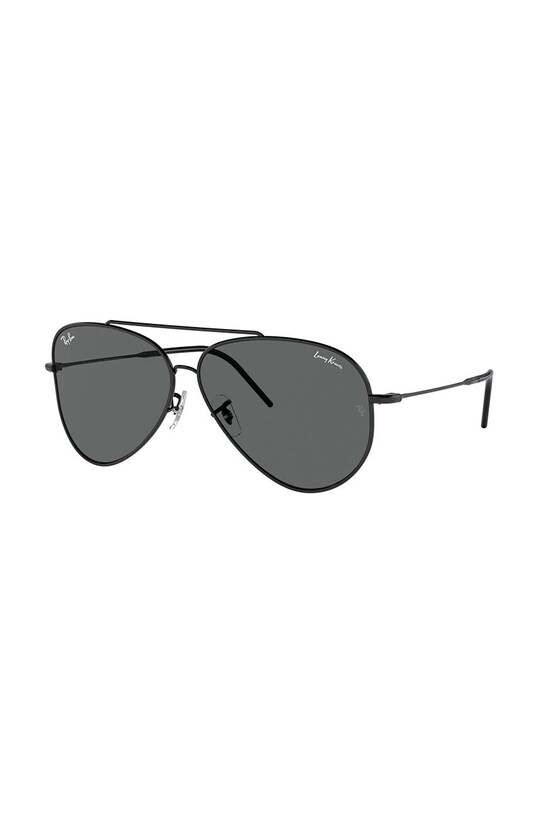 Ray-Ban okulary przeciwsłoneczne LENNY KRAVITZ X AVIATOR REVERSE 0RBR0101S czarny AA00