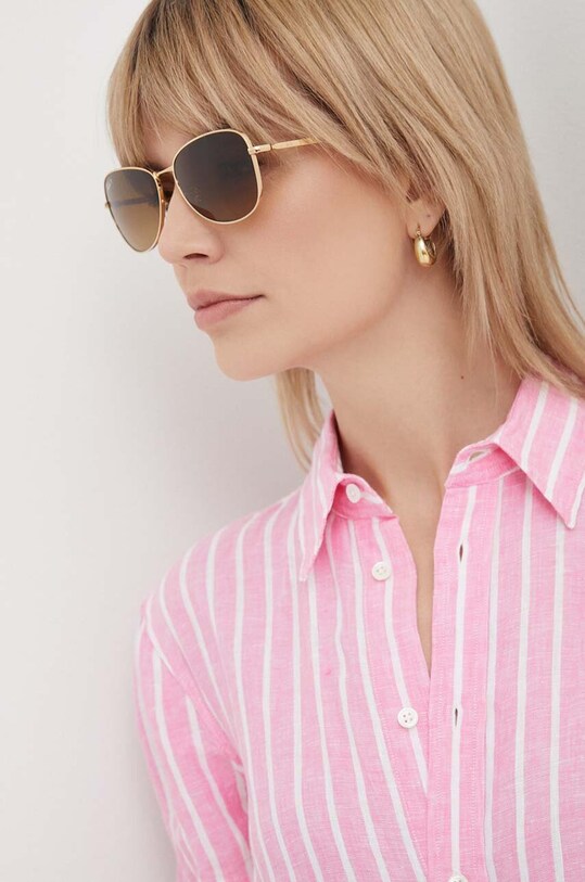 Сонцезахисні окуляри Ray-Ban золотий 0RB3733