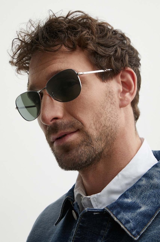 Akcesoria Ray-Ban okulary przeciwsłoneczne 0RB3733 srebrny
