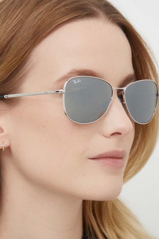Ray-Ban okulary przeciwsłoneczne srebrny 0RB3733