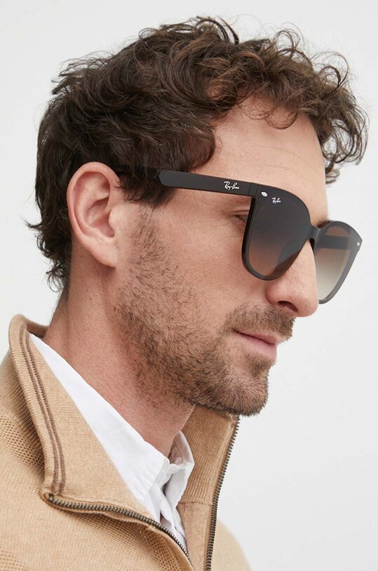 Ray-Ban ochelari de soare uniforme maro 0RB4423D
