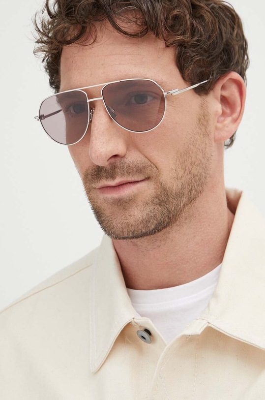 Slnečné okuliare Bottega Veneta BV1302S strieborná AA00