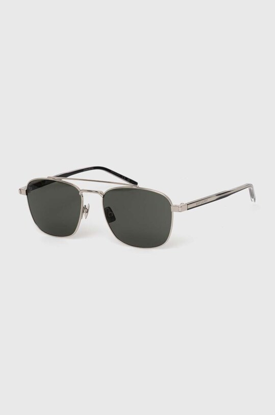Сонцезахисні окуляри Saint Laurent авіатор срібний SL.665