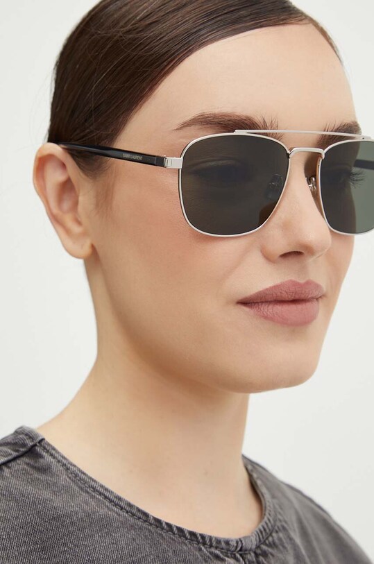 Аксесуари Сонцезахисні окуляри Saint Laurent SL.665 срібний