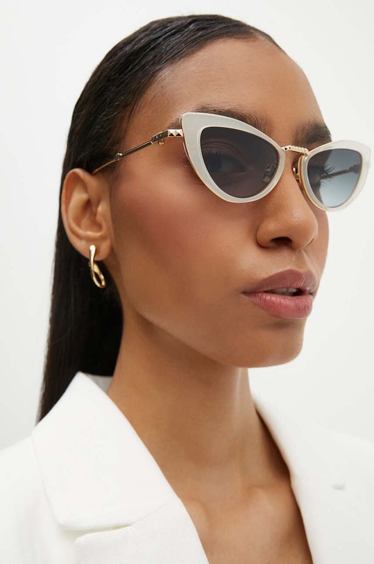 Valentino ochelari de soare VIII ochi de pisică alb VLS.102D