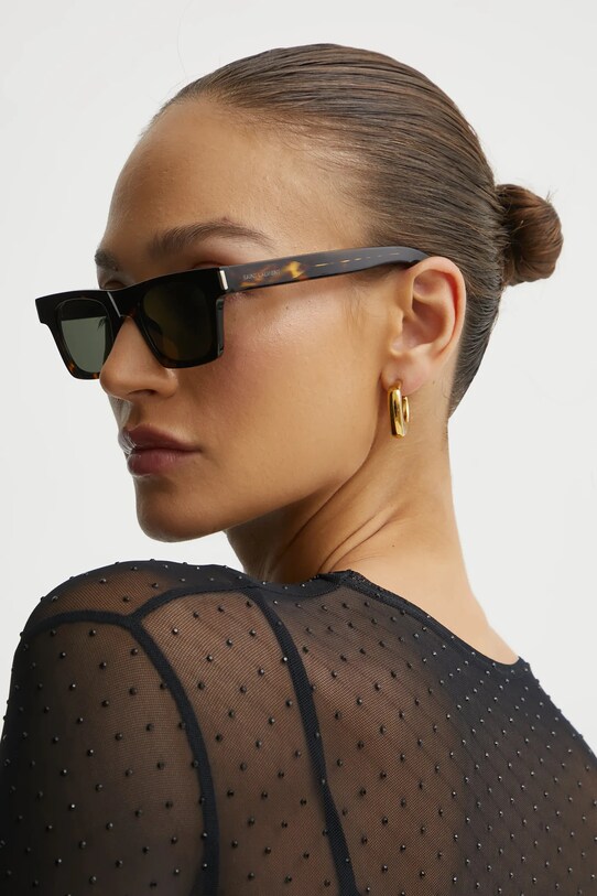 Akcesoria Saint Laurent okulary przeciwsłoneczne SL.719 brązowy