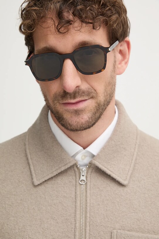 Saint Laurent okulary przeciwsłoneczne SL.715.SLIM brązowy