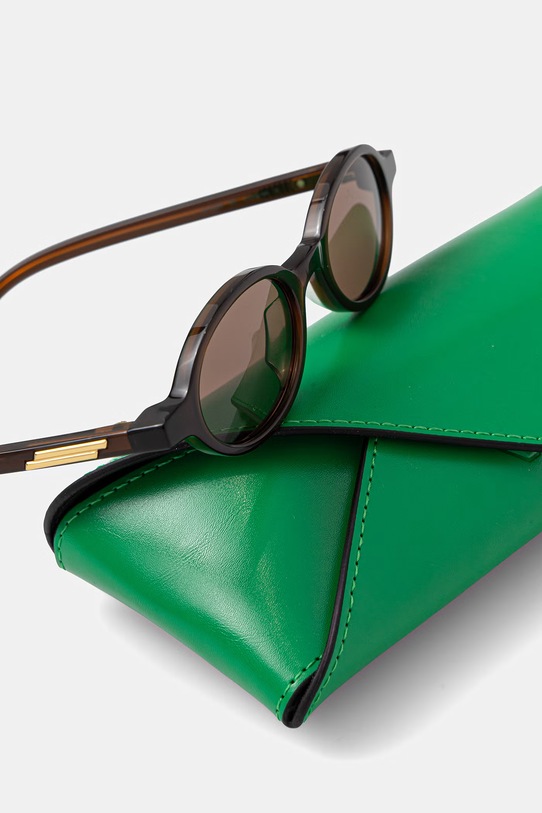 Akcesoria Bottega Veneta okulary przeciwsłoneczne BV1388S brązowy