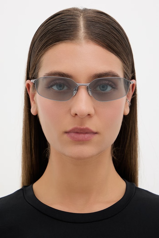 Balenciaga okulary przeciwsłoneczne BB0412S srebrny