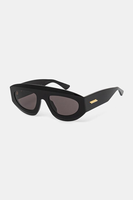 Bottega Veneta okulary gładka z detalem czarny BV1358S