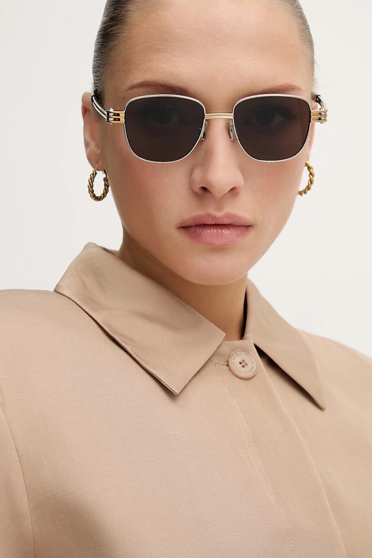 Akcesoria Bottega Veneta okulary BV1380S srebrny