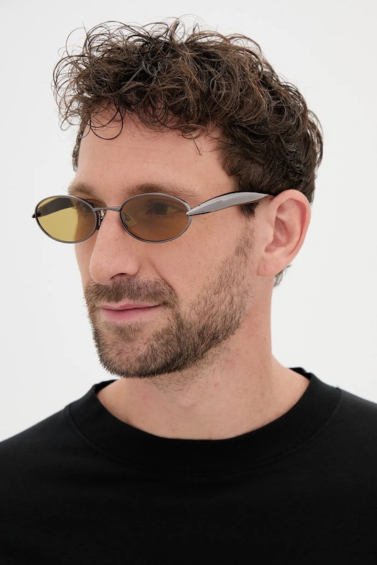 Bottega Veneta okulary przeciwsłoneczne jednolita żółty BV1386S