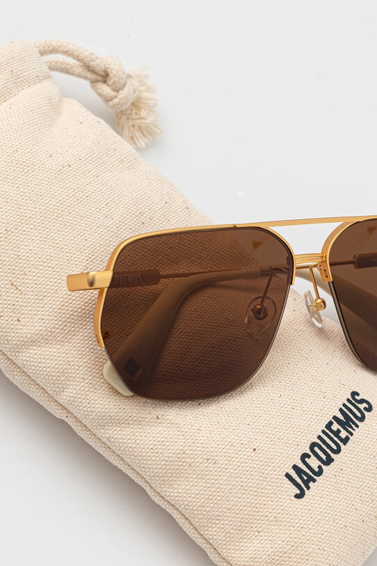 Jacquemus okulary przeciwsłoneczne AVIADOR złoty JAC67C1SUN