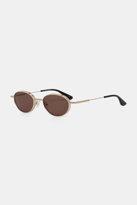 Slnečné okuliare Alexander McQueen hladký zlatá AM0523S