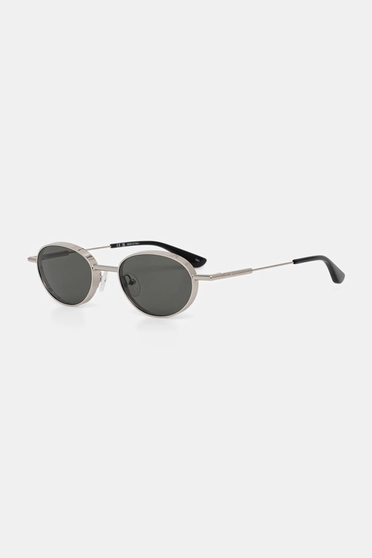 Slnečné okuliare Alexander McQueen hladký strieborná AM0523S