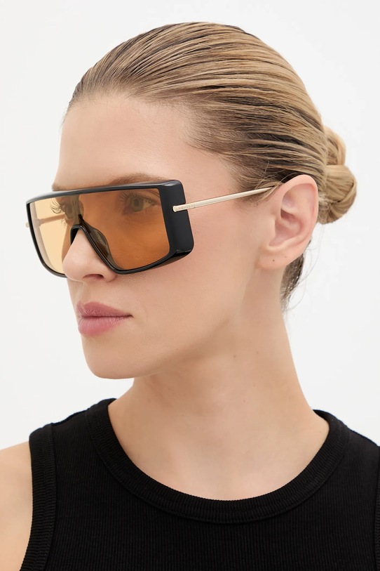 Alexander McQueen okulary przeciwsłoneczne jednolita czarny AM0524S