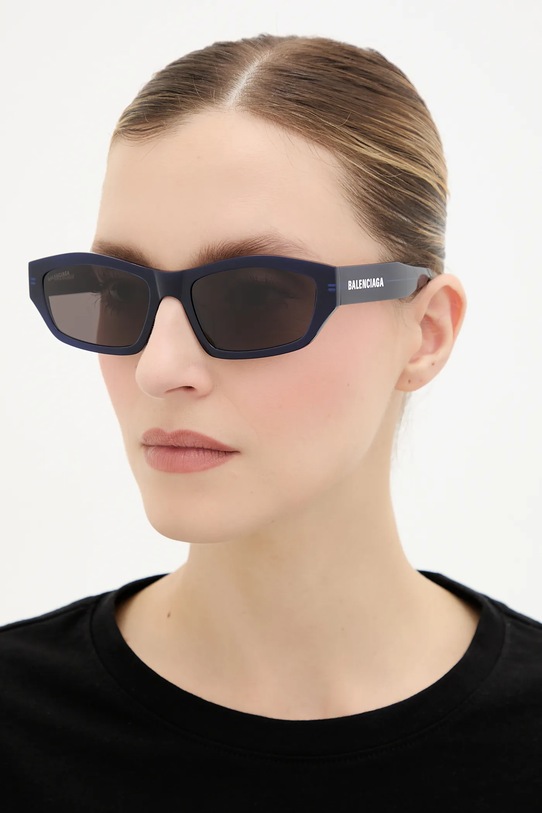 Accesorii Balenciaga ochelari de soare BB0448SK bleumarin