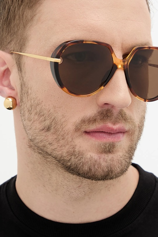 Akcesoria Bottega Veneta okulary przeciwsłoneczne BV1436S brązowy