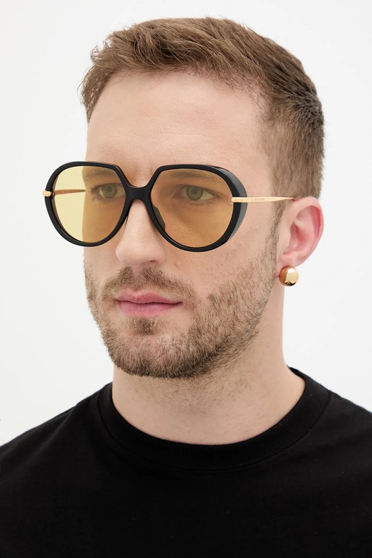 Bottega Veneta okulary przeciwsłoneczne geometryczne czarny BV1436S