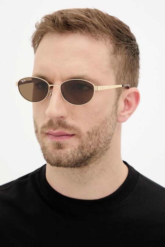 Ray-Ban ochelari de soare 0RB3774D aur AA00