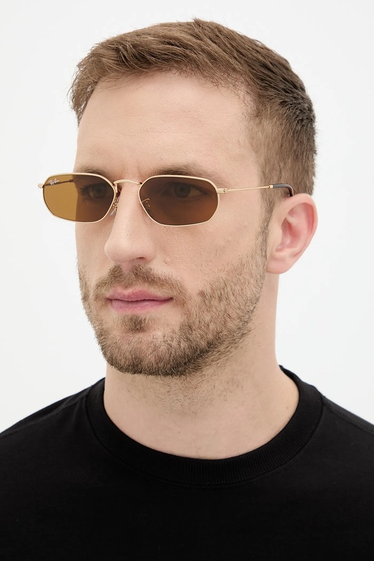 Ray-Ban ochelari de soare 0RB3947.001/33 aur AA00