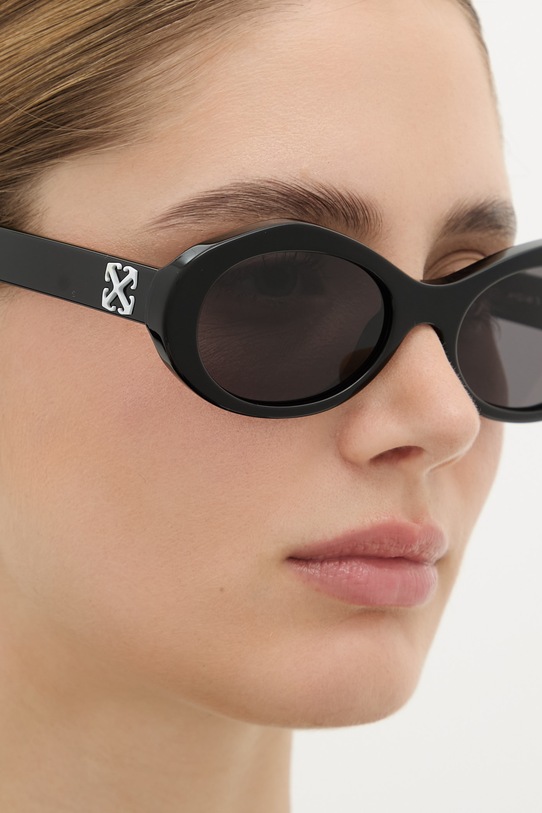 Off-White Okulary przeciwsłoneczne okrągłe OERI13G.551007 czarny