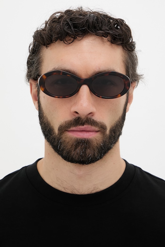 Off-White okrúhle slnečné okuliare OERI13G.556007 hnedá