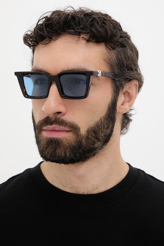 Off-White štvorcové slnečné okuliare OERI13U.496045 hnedá AA00