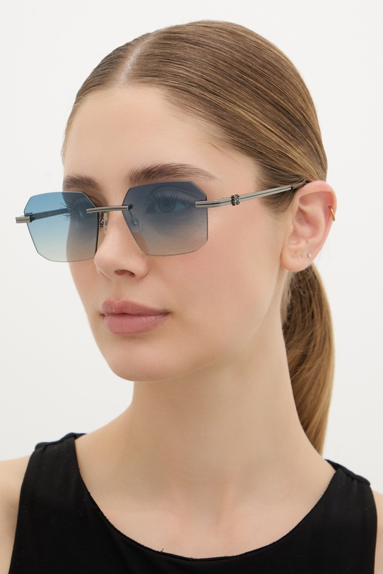 Palm Angels okulary przeciwsłoneczne kwadratowe srebrny PERI10G.561007